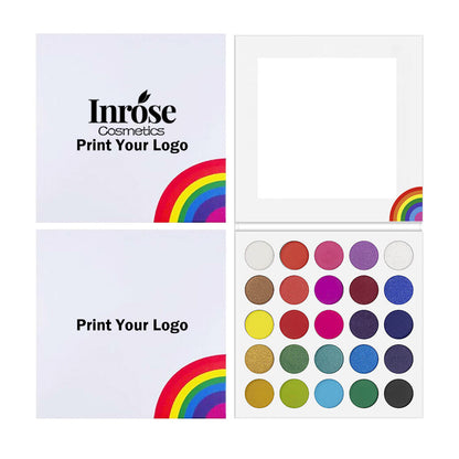 25 Color Rainbow Eyeshadow Palette Waterproof High Pigmented No Logo