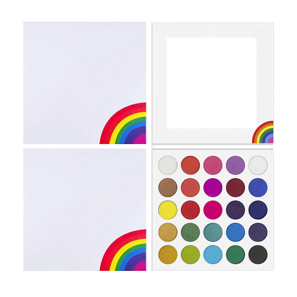 25 Color Rainbow Eyeshadow Palette Waterproof High Pigmented No Logo