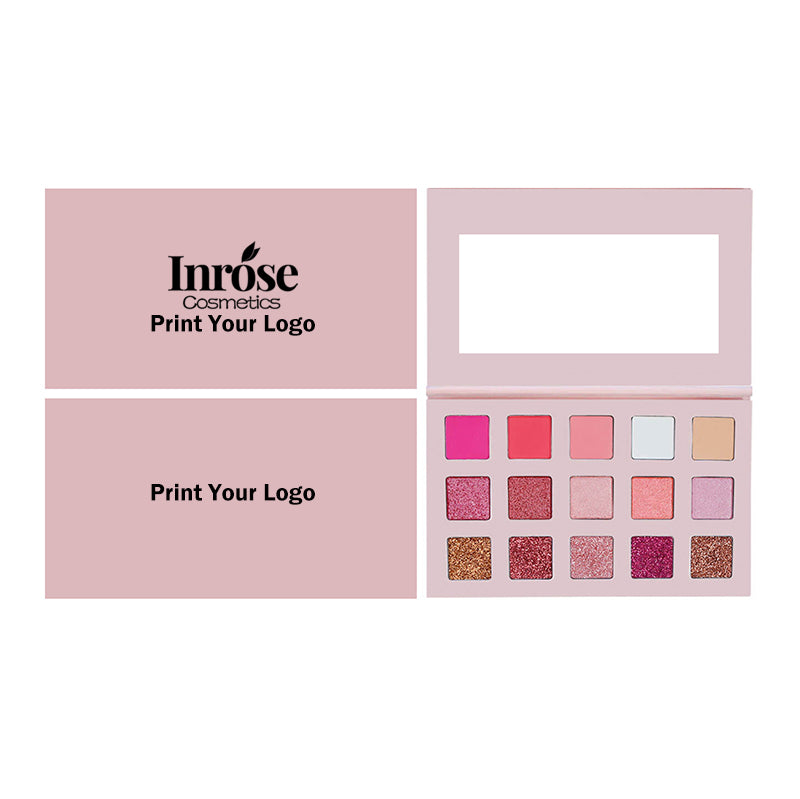 15 Color Pink Eyeshadow Palette Matte Pearlescent High Pigmented