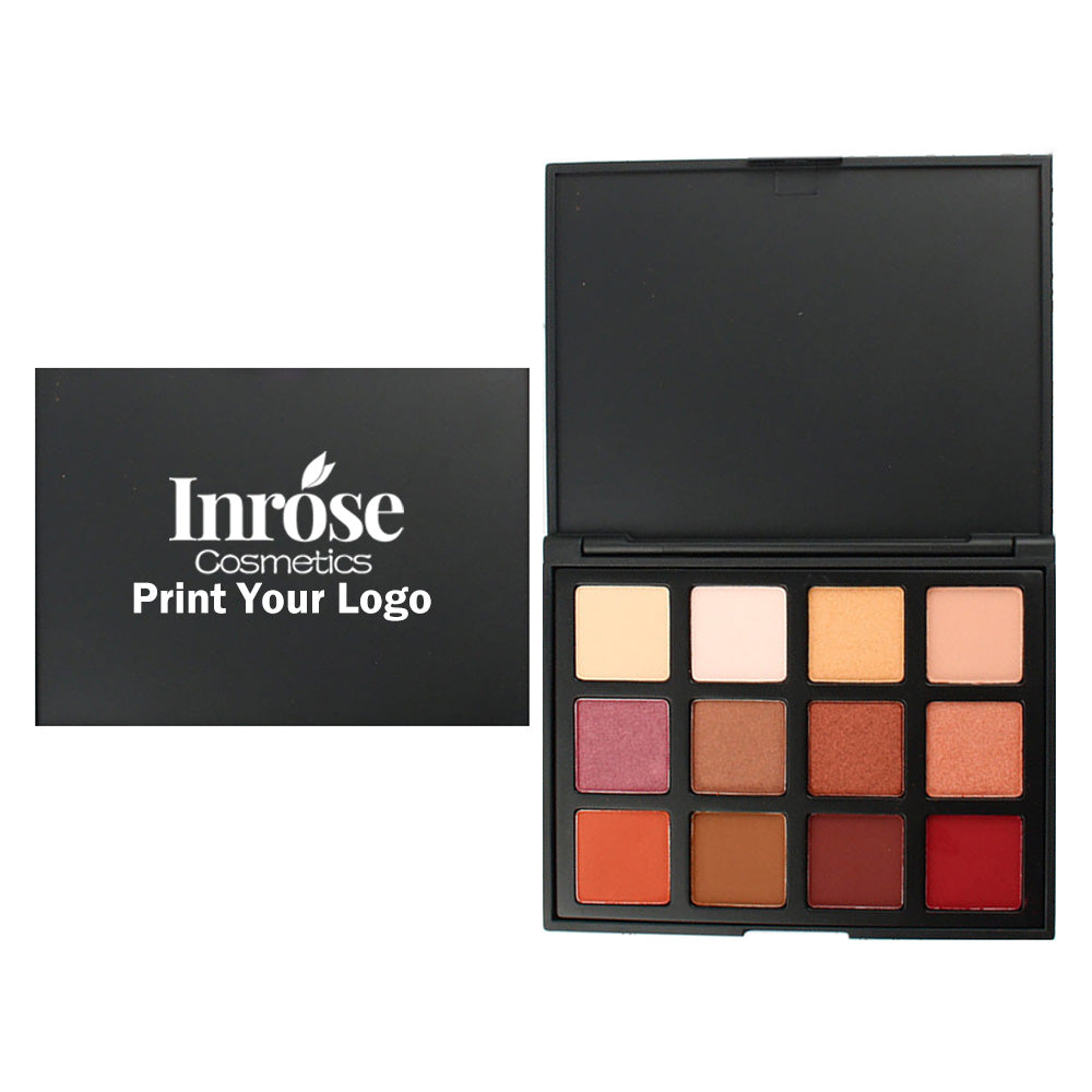 Paleta de sombras de ojos de 12 colores, tonos tierra oscuros