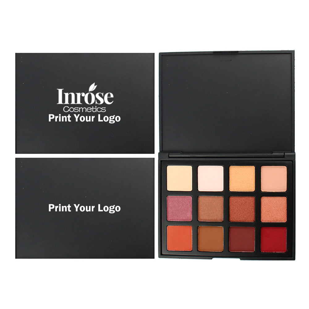 Paleta de sombras de ojos de 12 colores, tonos tierra oscuros