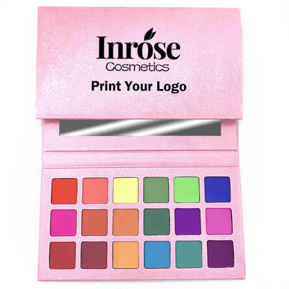 18 color matte eyeshadow palette colorful pigmented pink
