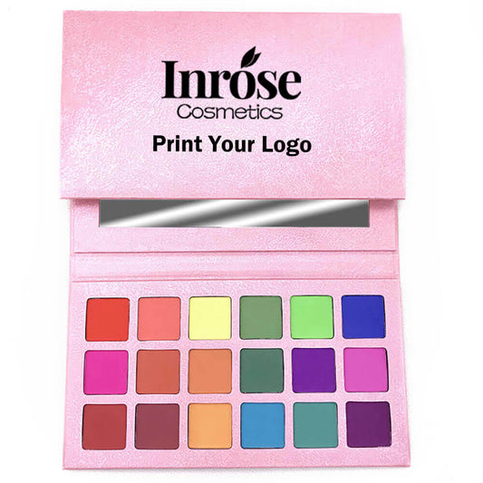 18 color matte eyeshadow palette colorful pigmented pink
