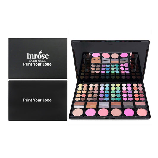 78 color black eyeshadow palette lipgloss blush set multi-function pan