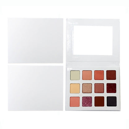 12 Color White Eyeshadow Palette Long Lasting Waterproof Cruelty Free