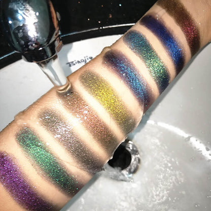 9 Color Chameleon Eyeshadow Holographic Eye Powder Metallic High Pigmented