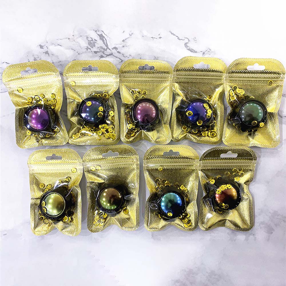 9 Color Chameleon Eyeshadow Holographic Eye Powder Metallic High Pigmented