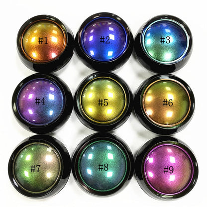 9 Color Chameleon Eyeshadow Holographic Eye Powder Metallic High Pigmented