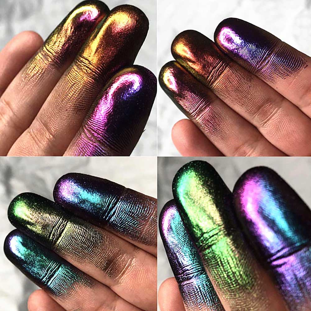 9 Color Chameleon Eyeshadow Holographic Eye Powder Metallic High Pigmented