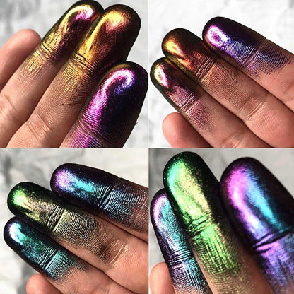 9 Color Chameleon Eyeshadow Holographic Eye Powder Metallic High Pigmented