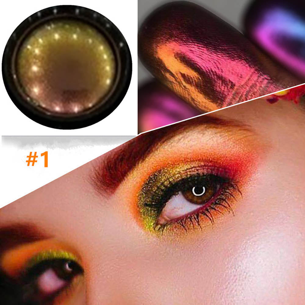 9 Color Chameleon Eyeshadow Holographic Eye Powder Metallic High Pigmented