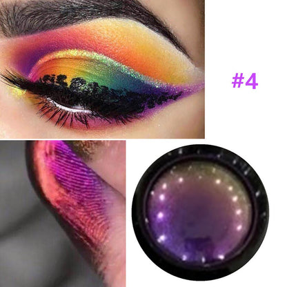 9 Color Chameleon Eyeshadow Holographic Eye Powder Metallic High Pigmented