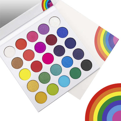 25 color rainbow eyeshadow palette waterproof high pigmented