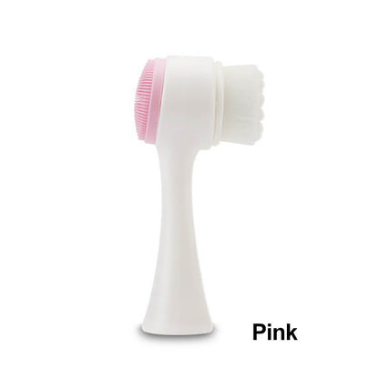 2 color silicone face cleansing brush wash massage brush soft double sided