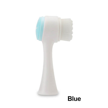2 color silicone face cleansing brush wash massage brush soft double sided
