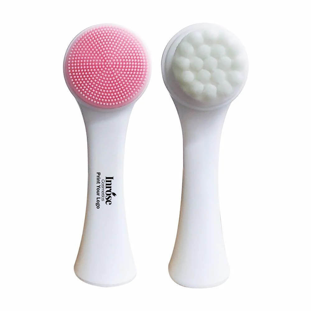 2 color silicone face cleansing brush wash massage brush soft double sided