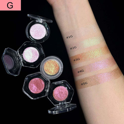 46-Color Chameleon Eyeshadow Powder High Pigment Metallic Highlighter 26MM