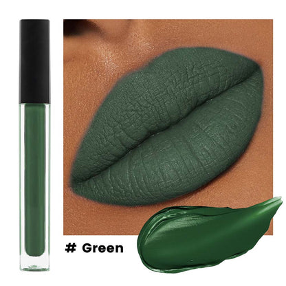 6 Colors Green Black Liquid Matte lipstick Long-lasting Face Paint OEM ODM