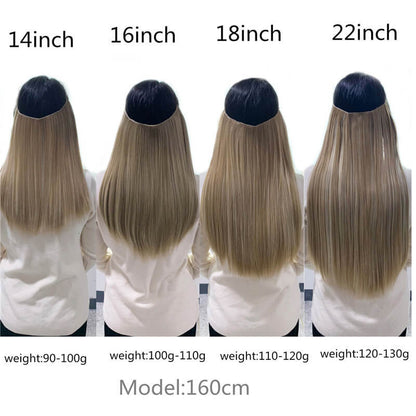 Long straight hair extensions women wigs natural wig one-piece