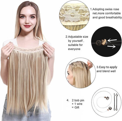 Long straight hair extensions women wigs natural wig one-piece
