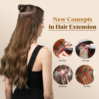 Hair extensions halo hair wig women wigs long curly hair chemical fiber