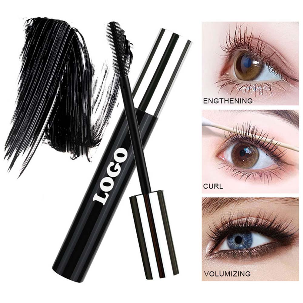 Black Mascara Waterproof Long Lasting Thick Curling Full Volume No Logo