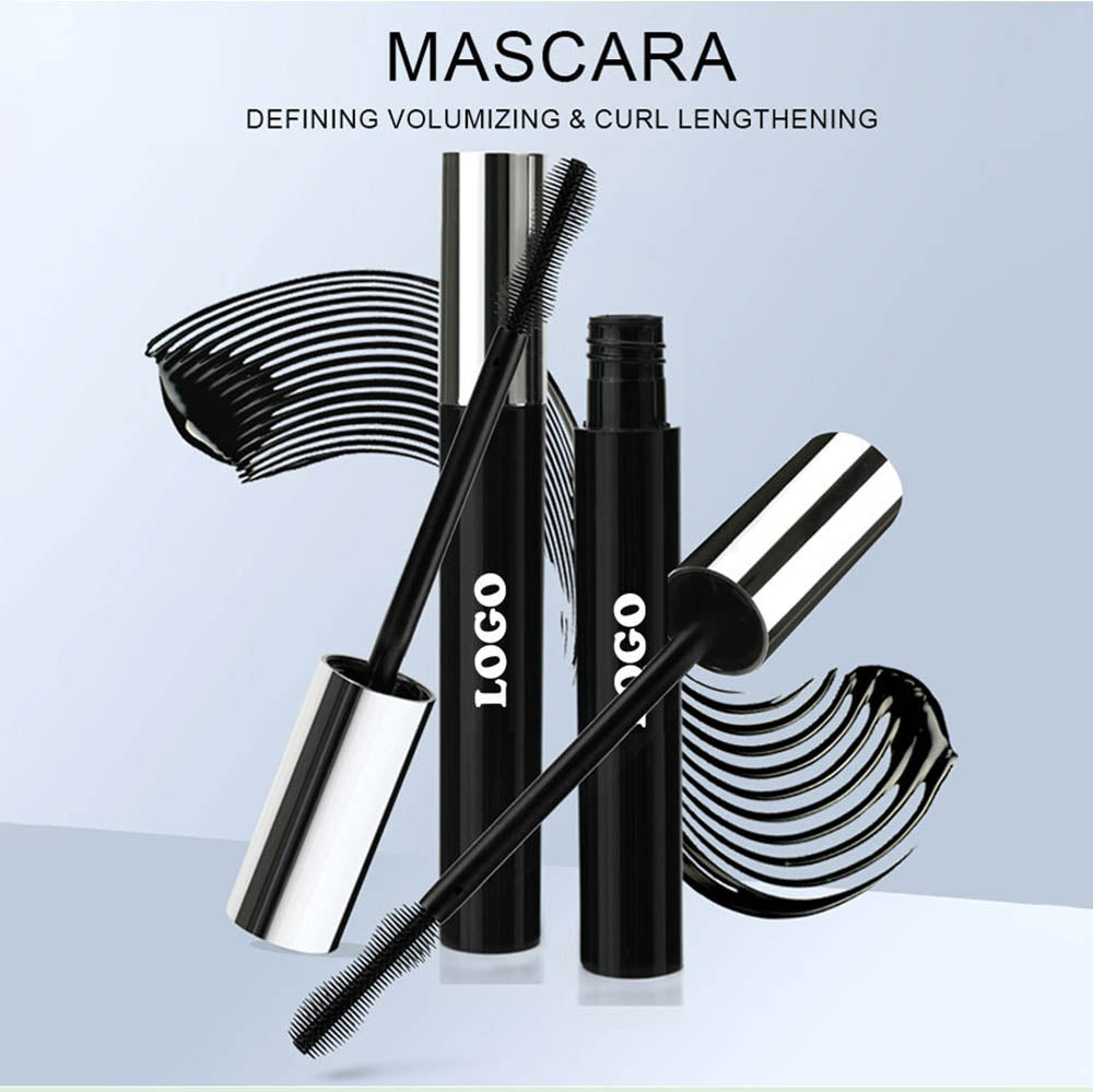 Black Mascara Waterproof Long Lasting Thick Curling Full Volume No Logo