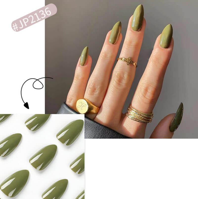 Wearable press on nails solid color nail pieces nail art nail patches