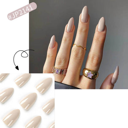 Wearable press on nails solid color nail pieces nail art nail patches