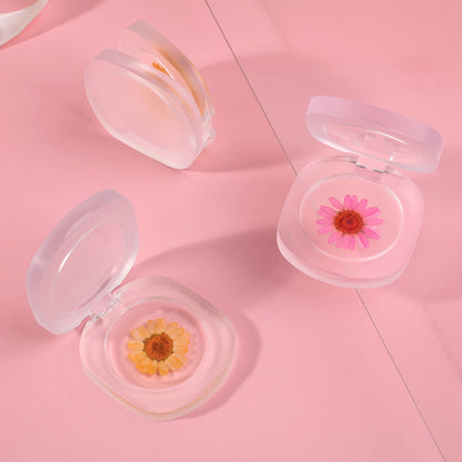 2 color jelly blush rouge cream lip cheek lipstick permanent real flower temperature change