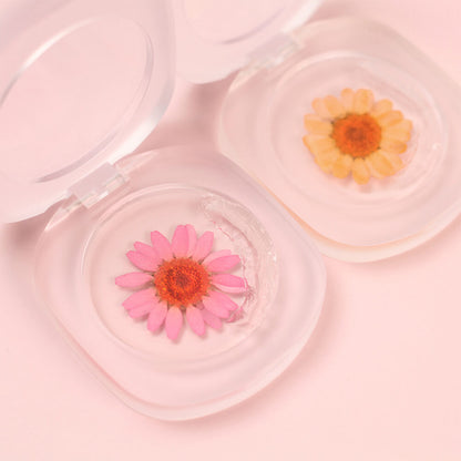 2 color jelly blush rouge cream lip cheek lipstick permanent real flower temperature change