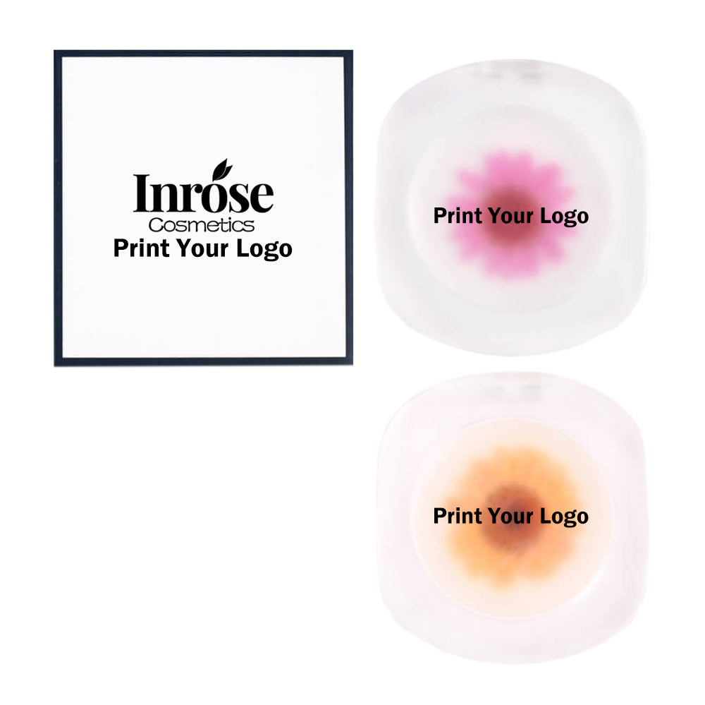 2 color jelly blush rouge cream lip cheek lipstick permanent real flower temperature change