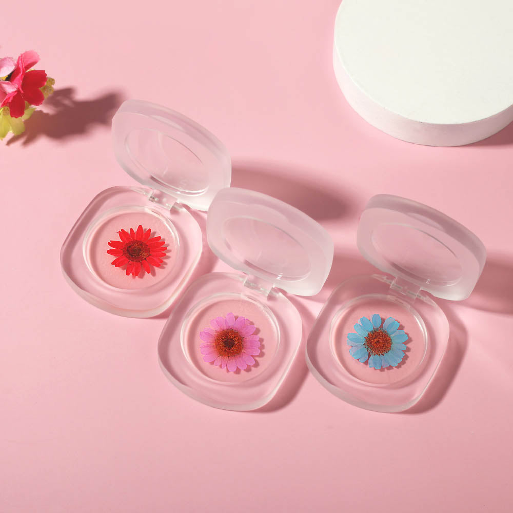 Blush gel bicolore, rouge à lèvres crème, rouge à joues, permanent, véritables fleurs, changement de couleur selon la température