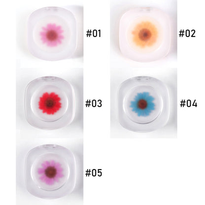 Blush gel bicolore, rouge à lèvres crème, rouge à joues, permanent, véritables fleurs, changement de couleur selon la température