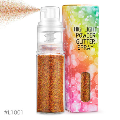 26 color highlight powder glitter spray for body face hair nail art high gloss
