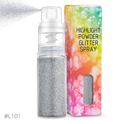 26 color highlight powder glitter spray for body face hair nail art high gloss
