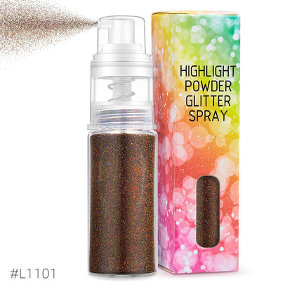 26 color highlight powder glitter spray for body face hair nail art high gloss