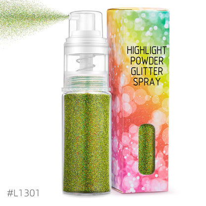 26 color highlight powder glitter spray for body face hair nail art high gloss