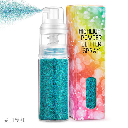 26 color highlight powder glitter spray for body face hair nail art high gloss