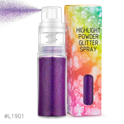 26 color highlight powder glitter spray for body face hair nail art high gloss