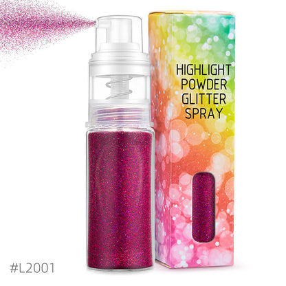 26 color highlight powder glitter spray for body face hair nail art high gloss