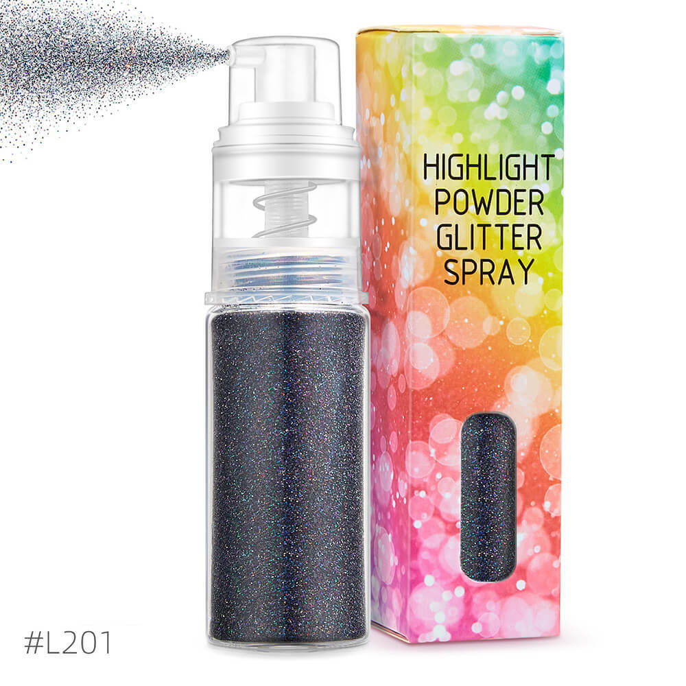 26 color highlight powder glitter spray for body face hair nail art high gloss