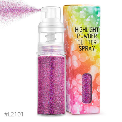 26 color highlight powder glitter spray for body face hair nail art high gloss