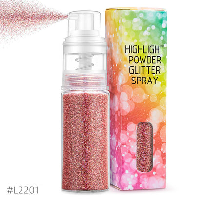 26 color highlight powder glitter spray for body face hair nail art high gloss