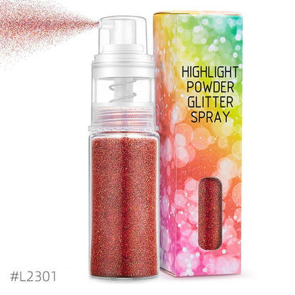 26 color highlight powder glitter spray for body face hair nail art high gloss