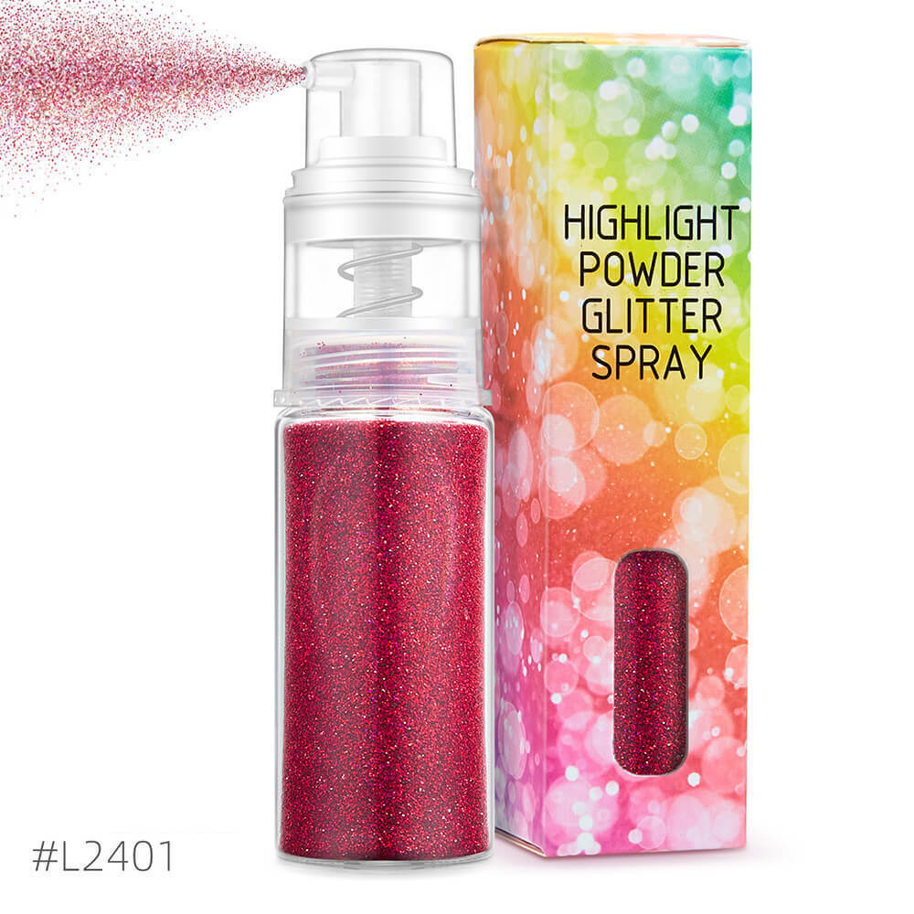 26 color highlight powder glitter spray for body face hair nail art high gloss