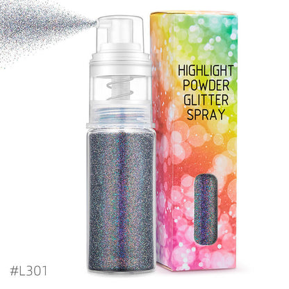 26 color highlight powder glitter spray for body face hair nail art high gloss