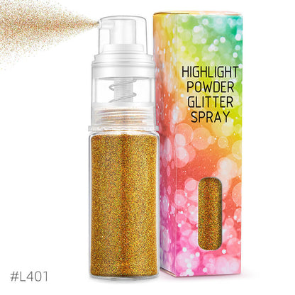 26 color highlight powder glitter spray for body face hair nail art high gloss