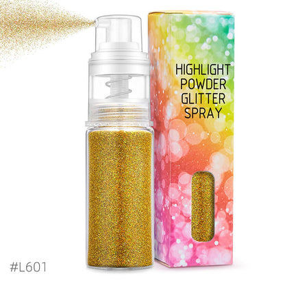 26 color highlight powder glitter spray for body face hair nail art high gloss