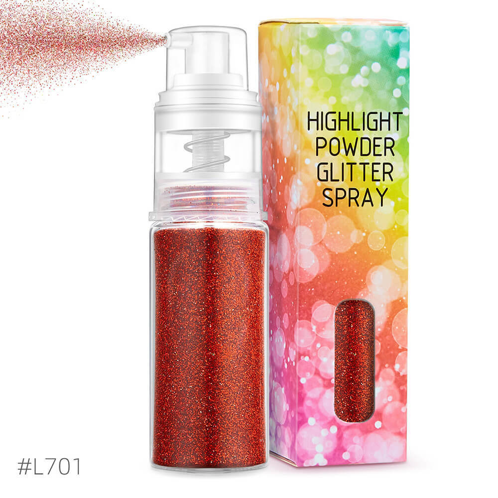 26 color highlight powder glitter spray for body face hair nail art high gloss
